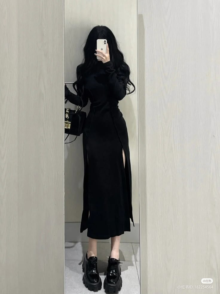 Set vestido all black