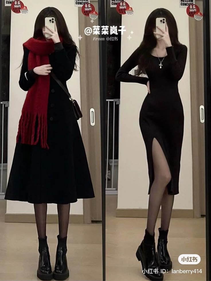 Set vestido all black